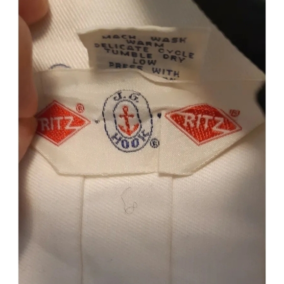 VTG JG HOOK RITZ pleated front bib apron plaid skirt cottagecore coastal S - Picture 11 of 12